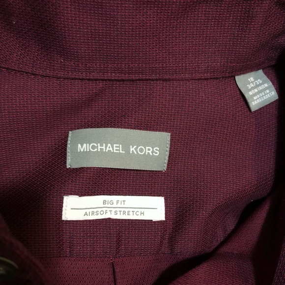 MICHAEL KORS Big Fit Airsoft Button Front Shirt - Picture 3 of 8